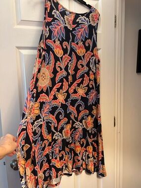 croft & barrow Navy Floral A-Line Sundress Skirt